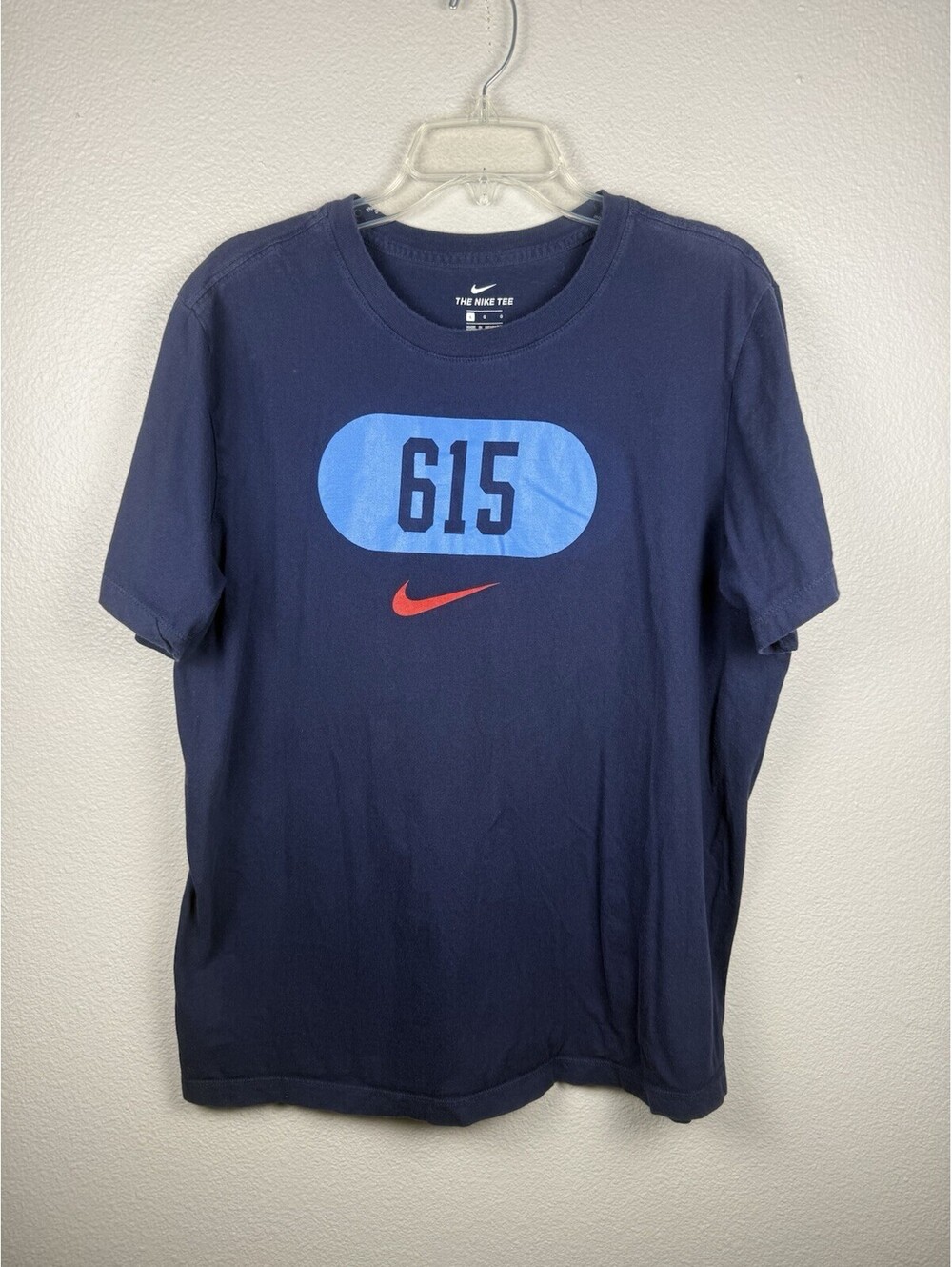 Nike Tennessee Titans 615 T Shirt Mens Large Navy Blue NFL Football Nashville